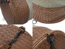 画像をギャラリービューアに読み込む, BOTTEGAVENETA ボッテガヴェネタ イントレチャート ショルダーバッグ 180300 ハラコ レザー グリーン ブラック金具 美品 中古 4b007420