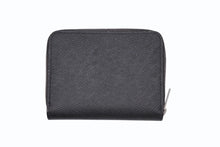 Load image into Gallery viewer, CELINE セリーヌ コンパクトジップドウォレット ラウンドファスナー コインケース S-SD-4178 ブラック レザー シルバー金具 美品 中古 4b007428