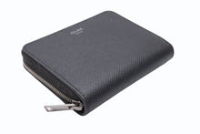 Load image into Gallery viewer, CELINE セリーヌ コンパクトジップドウォレット ラウンドファスナー コインケース S-SD-4178 ブラック レザー シルバー金具 美品 中古 4b007428