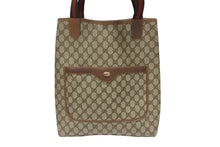 Load image into Gallery viewer, GUCCI グッチ シェリーライン GGロゴ トートバッグ ベージュ オールドグッチ 39.02.003 PVC レザー ゴールド金具 美品 中古 4b007434