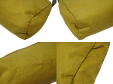 Load image into Gallery viewer, PRADA プラダ ハンドバッグ ワンショルダーバッグ トライアングルロゴ イタリア製 ナイロン イエロー カーキ シルバー金具 美品 中古 4b007441