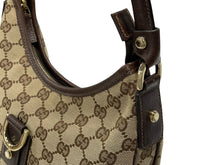 Load image into Gallery viewer, 極美品 GUCCI グッチ アビー ワンショルダーバッグ 130738 ベージュ ブラウン GGキャンバス レザー ゴールド金具 中古 4b007447