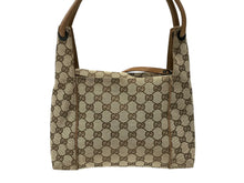 Load image into Gallery viewer, 極美品 GUCCI グッチ GGキャンバス ワンショルダーバッグ 101333 ブラウン ベージュ PVC ブラック金具 中古 4b007448