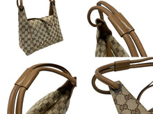 Load image into Gallery viewer, 極美品 GUCCI グッチ GGキャンバス ワンショルダーバッグ 101333 ブラウン ベージュ PVC ブラック金具 中古 4b007448