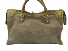 Load image into Gallery viewer, BALENCIAGA バレンシアガ ザ ジャイアント シティ 2WAY ハンドバッグ ショルダーバッグ キャンバス カーキ レザー ゴールド金具 美品 中古 4b007455