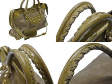 Load image into Gallery viewer, BALENCIAGA バレンシアガ ザ ジャイアント シティ 2WAY ハンドバッグ ショルダーバッグ キャンバス カーキ レザー ゴールド金具 美品 中古 4b007455