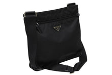 Load image into Gallery viewer, 極美品 PRADA プラダ テスート サフィアーノ ショルダーバッグ 2VH563 ショルダーバッグ ナイロン ロゴプレート ネロ ブラック 中古 4b007467