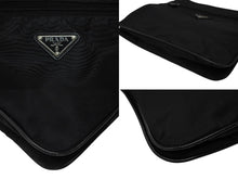 Load image into Gallery viewer, 極美品 PRADA プラダ テスート サフィアーノ ショルダーバッグ 2VH563 ショルダーバッグ ナイロン ロゴプレート ネロ ブラック 中古 4b007467