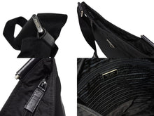 Load image into Gallery viewer, 極美品 PRADA プラダ テスート サフィアーノ ショルダーバッグ 2VH563 ショルダーバッグ ナイロン ロゴプレート ネロ ブラック 中古 4b007467