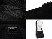 Load image into Gallery viewer, 極美品 PRADA プラダ テスート サフィアーノ ショルダーバッグ 2VH563 ショルダーバッグ ナイロン ロゴプレート ネロ ブラック 中古 4b007467