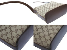 Load image into Gallery viewer, GUCCI グッチ GGキャンバス ワンショルダーバッグ 0013814 ベージュ ブラウン キャンバス レザー シルバー 金具 美品 中古 4b007474