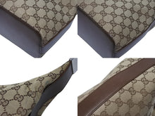 Load image into Gallery viewer, GUCCI グッチ GGキャンバス ワンショルダーバッグ 0013814 ベージュ ブラウン キャンバス レザー シルバー 金具 美品 中古 4b007474
