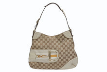 Load image into Gallery viewer, GUCCI グッチ ワンショルダーバッグ 137388 213048 イタリア製 GGキャンバス レザー ベージュ アイボリー ゴールド金具 美品 中古 4b007479