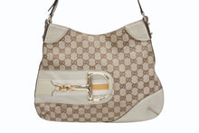 Load image into Gallery viewer, GUCCI グッチ ワンショルダーバッグ 137388 213048 イタリア製 GGキャンバス レザー ベージュ アイボリー ゴールド金具 美品 中古 4b007479