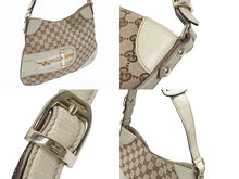 Load image into Gallery viewer, GUCCI グッチ ワンショルダーバッグ 137388 213048 イタリア製 GGキャンバス レザー ベージュ アイボリー ゴールド金具 美品 中古 4b007479