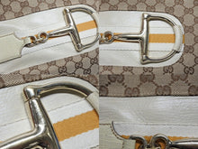 Load image into Gallery viewer, GUCCI グッチ ワンショルダーバッグ 137388 213048 イタリア製 GGキャンバス レザー ベージュ アイボリー ゴールド金具 美品 中古 4b007479