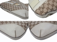Load image into Gallery viewer, GUCCI グッチ ワンショルダーバッグ 137388 213048 イタリア製 GGキャンバス レザー ベージュ アイボリー ゴールド金具 美品 中古 4b007479