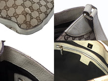 Load image into Gallery viewer, GUCCI グッチ ワンショルダーバッグ 137388 213048 イタリア製 GGキャンバス レザー ベージュ アイボリー ゴールド金具 美品 中古 4b007479