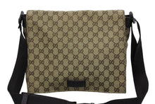 Load image into Gallery viewer, GUCCI グッチ ショルダーバッグ GGキャンバス 145864 491404 イタリア製 GGキャンバス ベージュ ブラウン 美品 中古 4b007481