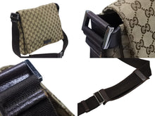 Load image into Gallery viewer, GUCCI グッチ ショルダーバッグ GGキャンバス 145864 491404 イタリア製 GGキャンバス ベージュ ブラウン 美品 中古 4b007481