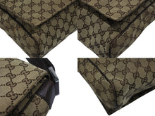 Load image into Gallery viewer, GUCCI グッチ ショルダーバッグ GGキャンバス 145864 491404 イタリア製 GGキャンバス ベージュ ブラウン 美品 中古 4b007481