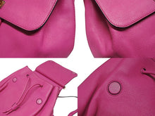 画像をギャラリービューアに読み込む, DOLCE&amp;GABBANA ドルチェアンドガッバーナ リュック デイパック イタリア製 レザー ピンク ゴールド金具 美品 中古 4b007482