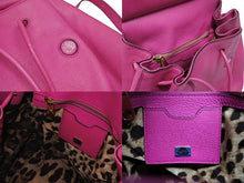 画像をギャラリービューアに読み込む, DOLCE&amp;GABBANA ドルチェアンドガッバーナ リュック デイパック イタリア製 レザー ピンク ゴールド金具 美品 中古 4b007482