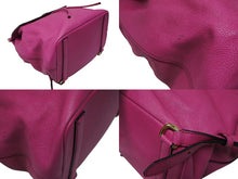 画像をギャラリービューアに読み込む, DOLCE&amp;GABBANA ドルチェアンドガッバーナ リュック デイパック イタリア製 レザー ピンク ゴールド金具 美品 中古 4b007482