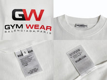 Load image into Gallery viewer, BALENCIAGA バレンシアガ 2020AW GYM WEAR 半袖Tシャツ フロントプリント コットン 620941 TIVD5 美品 中古 4b007501