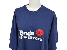 画像をギャラリービューアに読み込む, VINTAGE ヴィンテージ NERD BRAIN IS For Lovers T-shirts HIPHOP ヒップホップ XL ネイビー コットン 美品 中古 4b007503