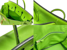 Load image into Gallery viewer, エルメス HERMES オータクロア 32 ハンドバッグ グリーン アップル ヴォーガリバー ゴールド金具 口A刻印 美品 中古 4b007512