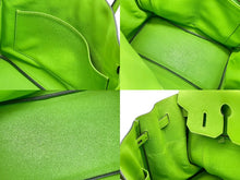 Load image into Gallery viewer, エルメス HERMES オータクロア 32 ハンドバッグ グリーン アップル ヴォーガリバー ゴールド金具 口A刻印 美品 中古 4b007512