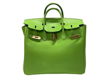 Load image into Gallery viewer, エルメス HERMES オータクロア 32 ハンドバッグ グリーン アップル ヴォーガリバー ゴールド金具 口A刻印 美品 中古 4b007512