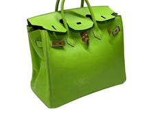 Load image into Gallery viewer, エルメス HERMES オータクロア 32 ハンドバッグ グリーン アップル ヴォーガリバー ゴールド金具 口A刻印 美品 中古 4b007512