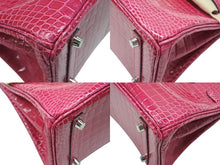 Load image into Gallery viewer, 未使用 HERMES エルメス BIRKIN バーキン25 ハンドバッグ ポロサス ローズシェヘラザード シルバー金具 U刻印 2022年製 中古 4b007513