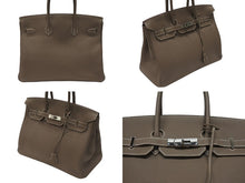 Load image into Gallery viewer, 極美品 HERMES エルメス バーキン35 ハンドバッグ トゴ エトゥープ ゴールド金具 A刻印 中古 4b007514