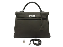 Load image into Gallery viewer, 新品同様 HERMES エルメス ケリー 40 ハンドバッグ 2WAY トープ トゴ シルバー金具 Y刻印 中古 4b000882