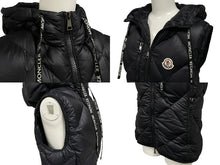 画像をギャラリービューアに読み込む, 極美品 MONCLER モンクレール SUCREX GILET ダウンベスト F10931A53700 C0381 ブラック ナイロン フード 2 中古 4b007518