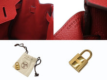 Load image into Gallery viewer, 極美品 HERMES エルメス バーキン30 ルージュトマト A刻印 トリヨンクレマンス ゴールド金具 ハンドバッグ 中古 4b007519