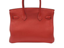 Load image into Gallery viewer, 極美品 HERMES エルメス バーキン30 ルージュトマト A刻印 トリヨンクレマンス ゴールド金具 ハンドバッグ 中古 4b007519
