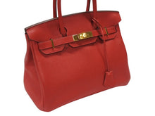 Load image into Gallery viewer, 極美品 HERMES エルメス バーキン30 ルージュトマト A刻印 トリヨンクレマンス ゴールド金具 ハンドバッグ 中古 4b007519