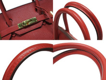 Load image into Gallery viewer, 極美品 HERMES エルメス バーキン30 ルージュトマト A刻印 トリヨンクレマンス ゴールド金具 ハンドバッグ 中古 4b007519