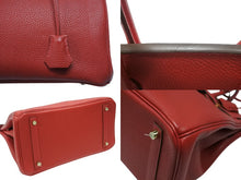 Load image into Gallery viewer, 極美品 HERMES エルメス バーキン30 ルージュトマト A刻印 トリヨンクレマンス ゴールド金具 ハンドバッグ 中古 4b007519