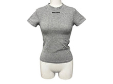 画像をギャラリービューアに読み込む, ミュウミュウ MIU MIU シームレス メランジ T-shirts ティーシャツ MJN566_16Q6_F0684_S_OOO 美品 中古 4b007528