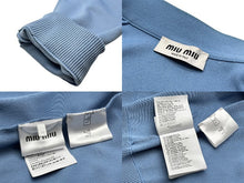 画像をギャラリービューアに読み込む, MiuMiu ミュウミュウ Technical yarn zipper cardigan ジップジャケット MMJ13816WYF0013SOOO 美品 中古 4b007530