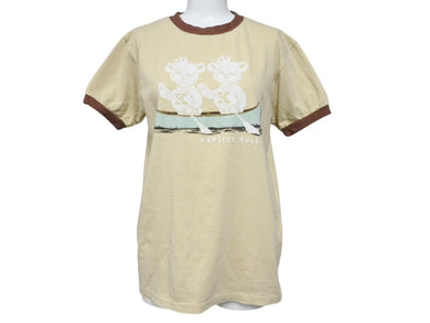 新品未使用 KAPITAL キャピタル 20/-天竺 リンガーT(K'BEARpt) Tシャツ K2502SC017 ベージュ ブラウン サイズ1 中古 4b007546