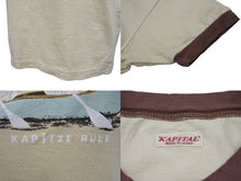 画像をギャラリービューアに読み込む, 新品未使用 KAPITAL キャピタル 20/-天竺 リンガーT(K&#39;BEARpt) Tシャツ K2502SC017 ベージュ ブラウン サイズ1 中古 4b007546