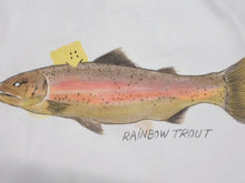 画像をギャラリービューアに読み込む, 新品未使用 KAPITAL キャピタル 20/-天竺 クロップドT(トラウト1匹PECKISH RAINBOWYpt) Tシャツ K2508SC001 ホワイト サイズ1 中古 4b007548