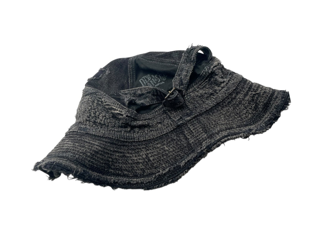新品未使用 KAPITAL キャピタル 11.5oz ブラック×ブラック デニム 老人と海HAT クラッシュリメイク バケットハット EK-1741XH ONE SIZE 中古 4b007549