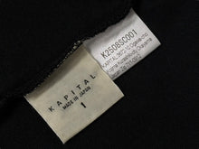 画像をギャラリービューアに読み込む, 新品未使用 KAPITAL キャピタル 20/-天竺 クロップドT(トラウト1匹PECKISH RAINBOWYpt) Tシャツ K2508SC001 ブラック サイズ1 中古 4b007550